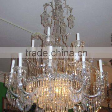 530-10 English Regency Style 15-Light Crystal Chandelier photo-2