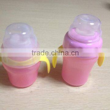 BPA Free Baby Learning Cup With Handle Baby Training Water Drinking Bottle Bpa Free Baby Plastic Drinking Water Bottle photo-4