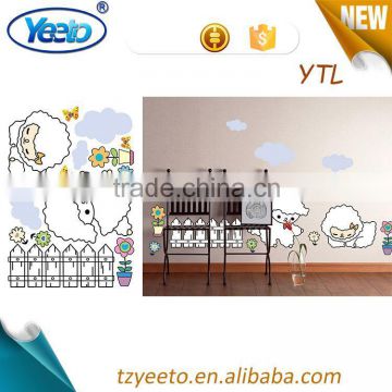 2015 monkey christmas stickers,birds singing wall decals,nice diy wall sticker tiger