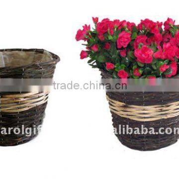 Rattan Split Round planter- Round flower pot - Rattan Split plant container