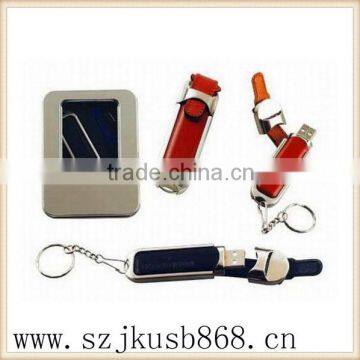 Most popular beautiful usb leather pen drive disk