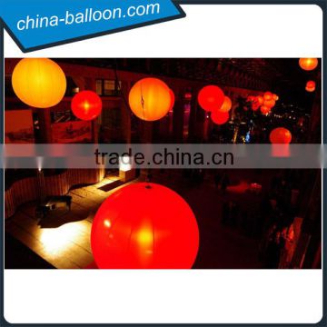 2016 Hot sale hanged inflatable ball, inflatable lighting hanged balloon for decoration