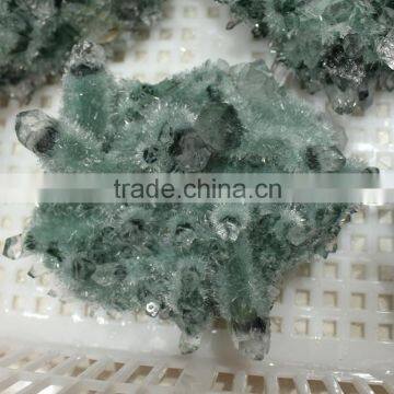 Decorative Natural Green Phantom Quartz Crystal Clusters photo-3