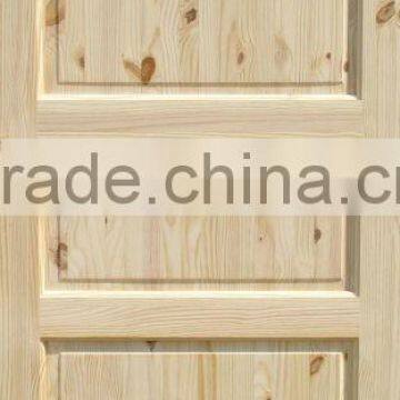 three raise horiz panels pine solid wood door