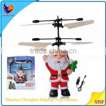 Infrared Induction Santa Claus With LED HY-838U Xmas Items New American Christmas Toy Gift Korean Christmas Gifts Flying Santa