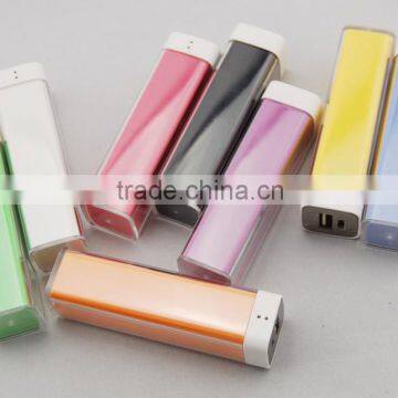 fashionable Lipstick Portable Emergency Universal USB battery Charger Power bank 2600mAH