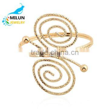 2016 Fashion golden iron metal cuff bangles bracelet jewelry wholesale