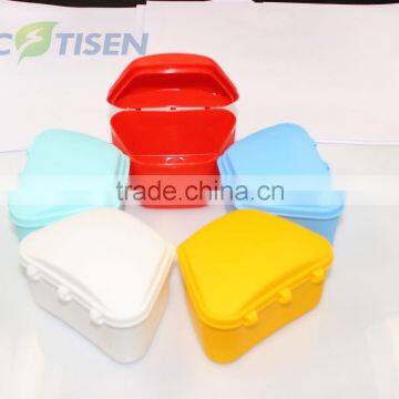 Colorful Plastic Orthodontic Dental Retainer case / Retainer Box / Denture box