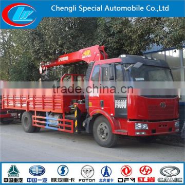 Hot sale lift truck factory direct crane truck FAW 4x2 pickup truck lift crane