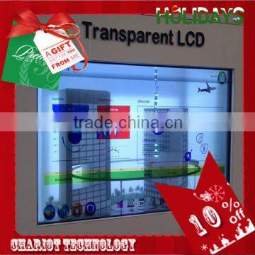 2014 new advertisement,ChariotTech christmas present transparent monitor screen , give you best experience