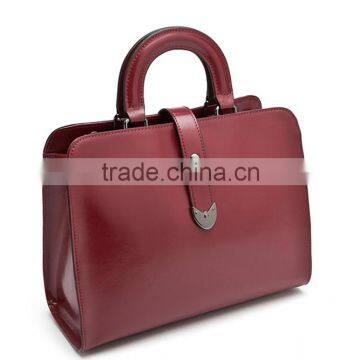 2015 Latest Fashion Casual Wine Red Leather Handbags Sale photo-3