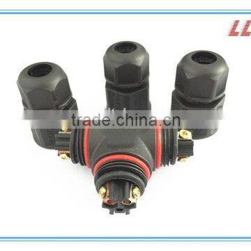 3 Out IP67 Wire Distribution Connector Screw Terminal Tee Connector photo-3