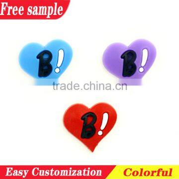 Heart design PVC charms for girl shoes