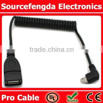 USB A Female to 5Pin Micro Cable-USB Spiral Cable