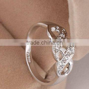 Fashion Hollow Spiral Micro Pave Simple Ring Rose Gold Plated Wide Rings For Women photo-5