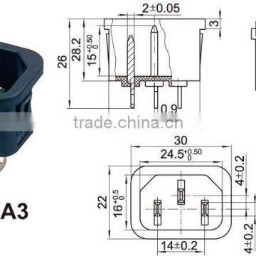 IEC Certificated Abs Universal Power Extension Socket,High Quality Female dc Power Jack,dvi Mini dc Power Connector photo-4