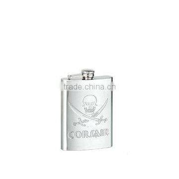 figured sheet series stainless steel hip flask,liquor flagon