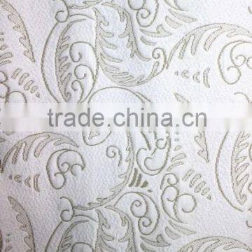 knitted leaf curtain fabric 100% polyester BS223-31