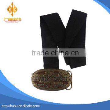 Top sale cheap engrave custom logo medal with ribbon