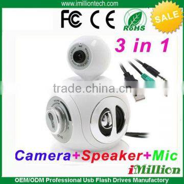 3 in 1 Webcam Mic Microphone Speaker