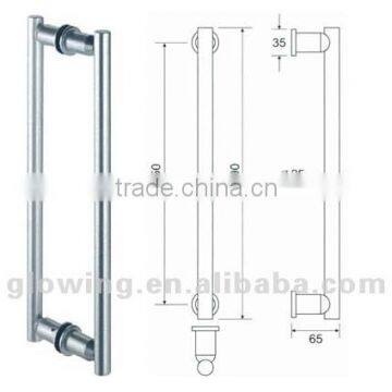 stainless steel glass door pull handle