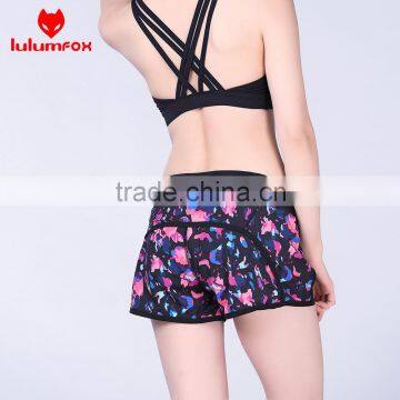 0118-1 OEM 97%POLYESTER 3%SPANDEX Summer Fashion Mesh Stitching Women Shorts, Shorts Women, Ladies Shorts photo-3