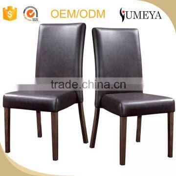 Hot sell modern PU leather upholstery stackable wood restaurant chair