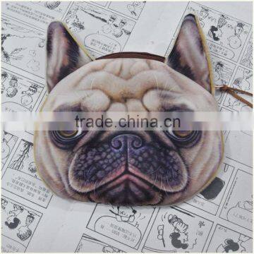 Aimigou wholesale personalized soft leather coin purse & dog cat face coin purse