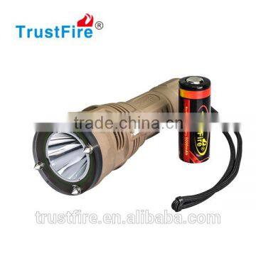 Promotion Silver self defense diving flashlight DF-001 use 3*cree XM-L 2 LED light