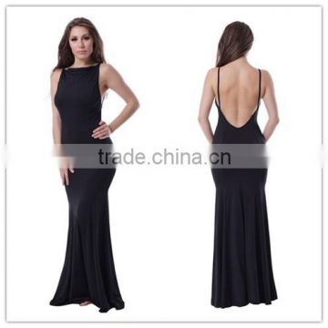 Hot wholesale adult women sexy evening wear full size long backless dress