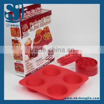 Trade assurance Pie Maker Set Silicone Red Cake mould