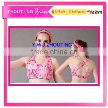 The new printing yoga sports vest without steel gathered shockproof bra wholesale