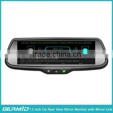 7.3 inch car rearview mirror with mirror link function