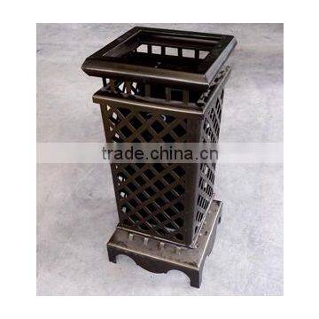 low price high grade grid outdoor garden waste bin trash can stainless steel dustbin outdoor furniture