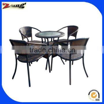 ZT-1049CT cheap Aluminum rattan wicker furniture for cafe