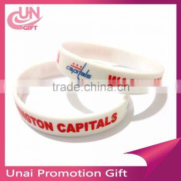 Fashion rubber silicone bracelet custom logo and tags hot sale #F-879