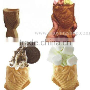 (2 in 1) 5pcs Fish Waffle Commercial Use Non-stick LPG Gas Icecream Taiyaki Machine + Batter Dispenser photo-4