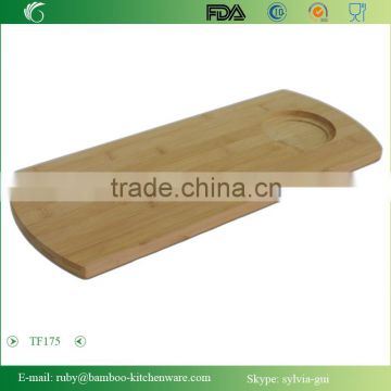 TF175 / Bamboo Serving Board Counter Tableware Lap Tray for Stainless steel Ceramic Bowl