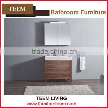 2016 new design modern high end quality soild wood concise manufacturer oak wood bathroom cabinet