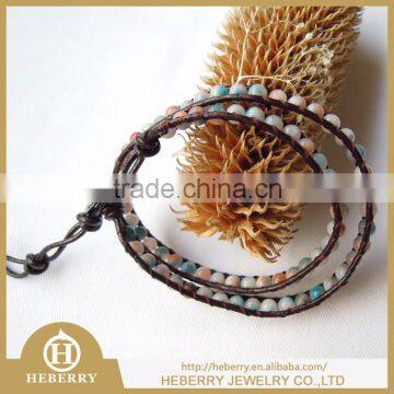 new fashion crystal jewelry wrap leather bracelet crystals