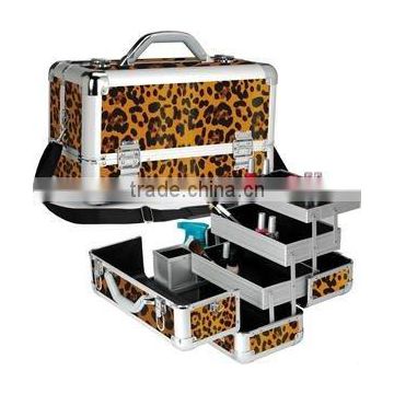 Leopard Print Makeup Train Case