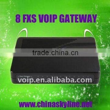 8 fxs voip ata gateway/fxs sip gateway,HT882,support sip and H.323