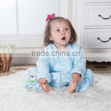 100% Cotton Anti Kicking Infant Child Foot Sleeping Bag Long Sleeve Without Filling Blue Style photo-4