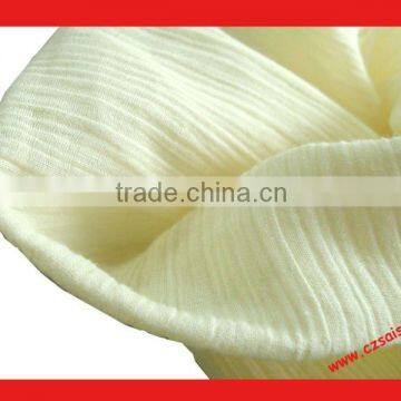 100% cotton gauze fabric for dress crepe yellow voile fabric