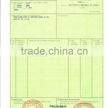 Certificate of Origin in Yiwu