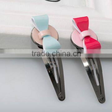Solid Color Round Shape Hair Pins Little Girls Best Metal Hair Accessory Butterfly Free Sample Alloy Hair Clip photo-2