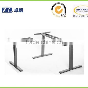 three motor height adjustable desk with three leg