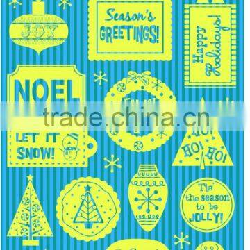 Christmas decoration night glow sticker room decorative sticker glow in the dark removable window sticker