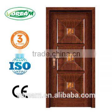 good quality of armored door, popular design of steel wooden door