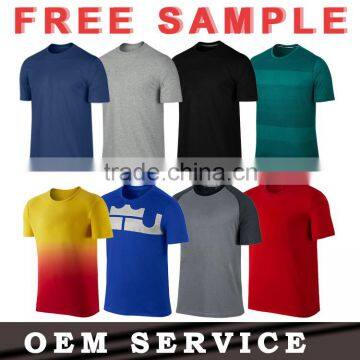 OEM Customized 100% Polyester Custom Design Printing Dry Fit T TEE Shirt Men's Sports Wear